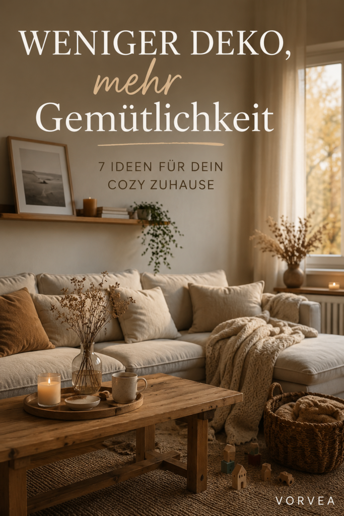 Weniger Deko, mehr Gemütlichkeit: 7 einfache Ideen für ein cozy Zuhause im Herbst wohnzimmer deok 1
